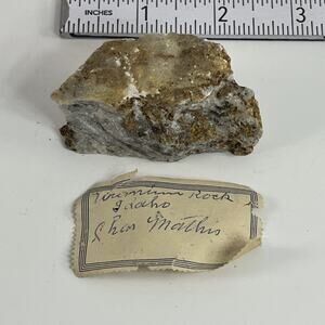 Vermiculated Rock Specimen Idaho Mineral Stone w Tag Display